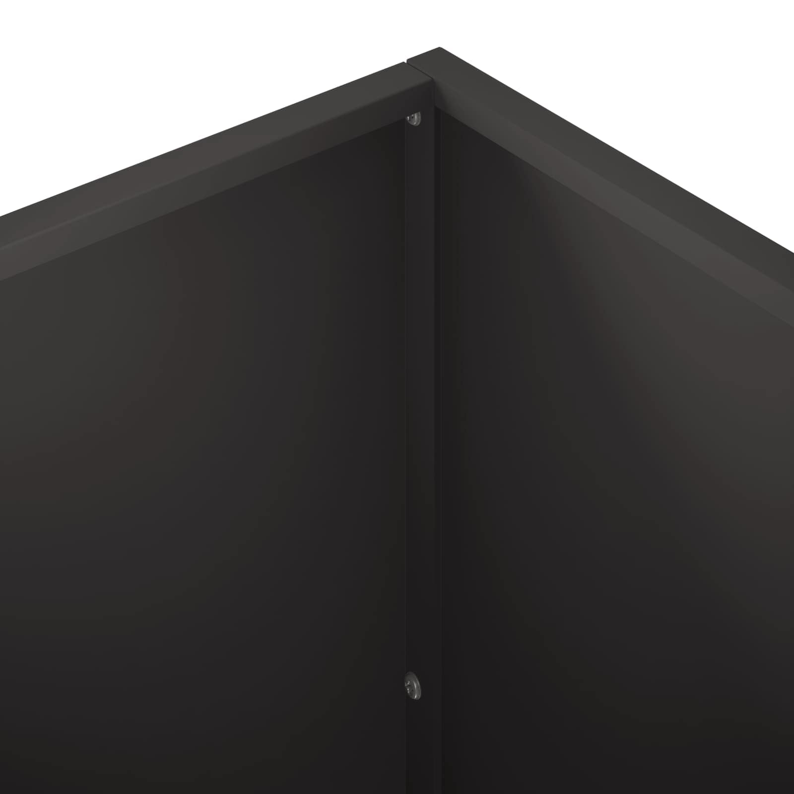 Vaso da giardino Nero 40 x 40 x 75 cm Acciaio laminato a freddo | homemem39