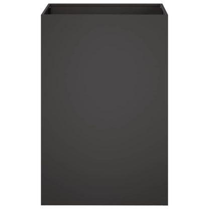 Vaso da giardino Nero 40 x 40 x 75 cm Acciaio laminato a freddo | homemem39