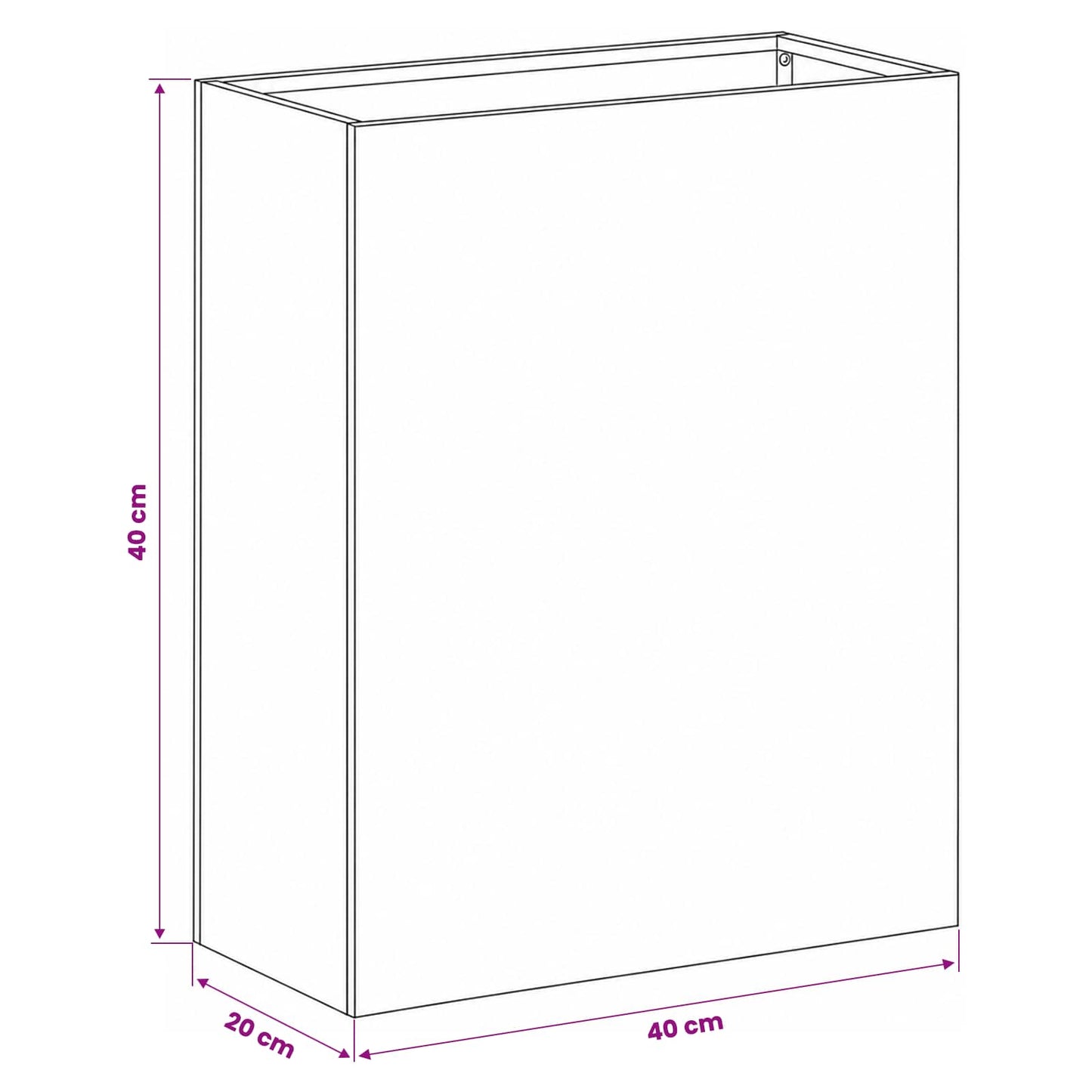 Vaso da giardino 2 pz Antracite 40 x 20 x 40 cm | homemem39