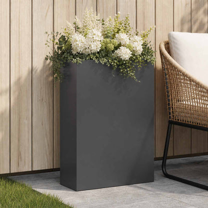Vaso da giardino Nero 40 x 20 x 75 cm Acciaio laminato a freddo | homemem39