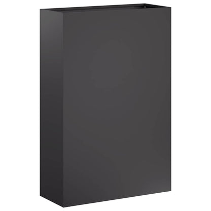 Vaso da giardino Nero 40 x 20 x 75 cm Acciaio laminato a freddo | homemem39