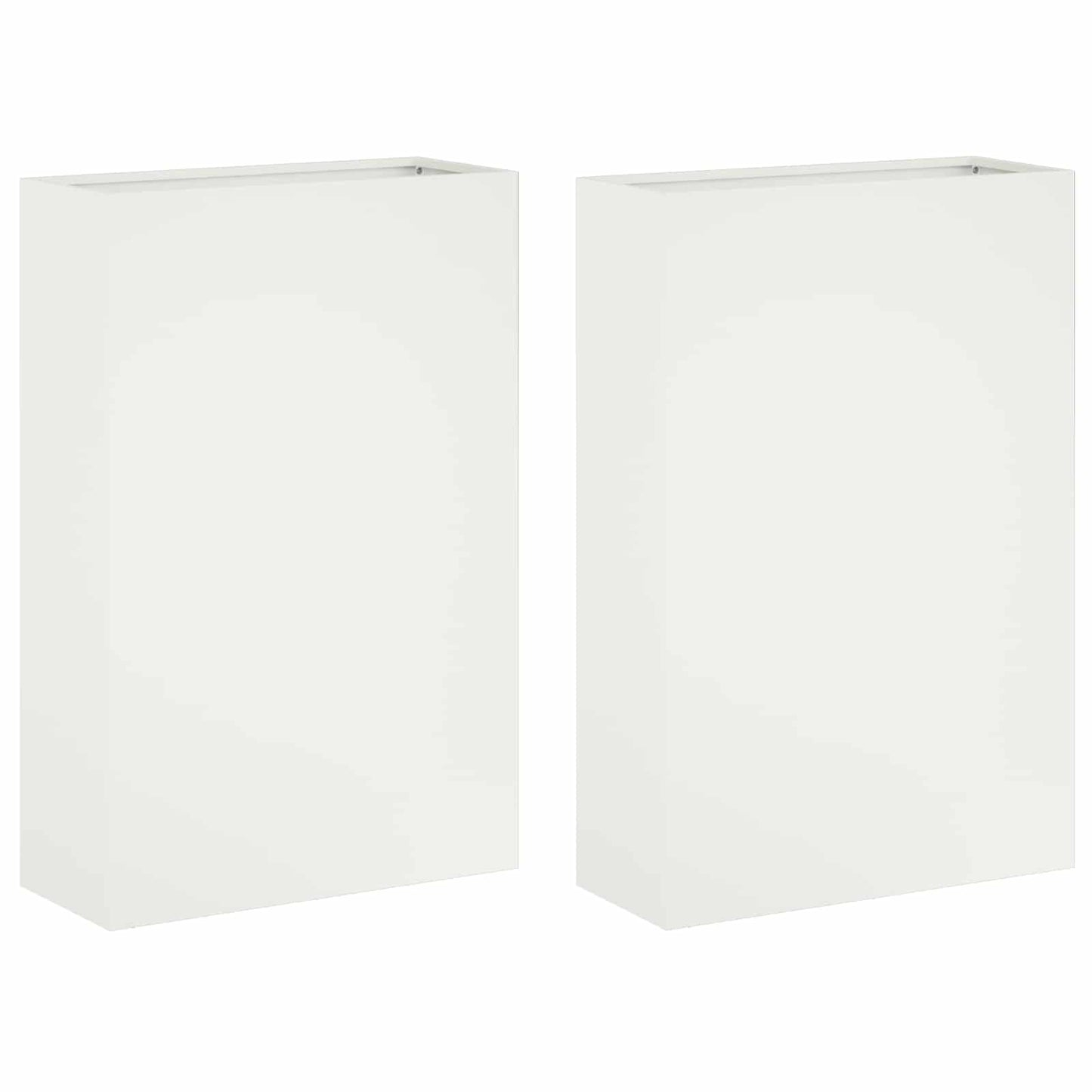 Vaso da giardino 2 pz Bianco 40 x 20 x 75 cm | homemem39