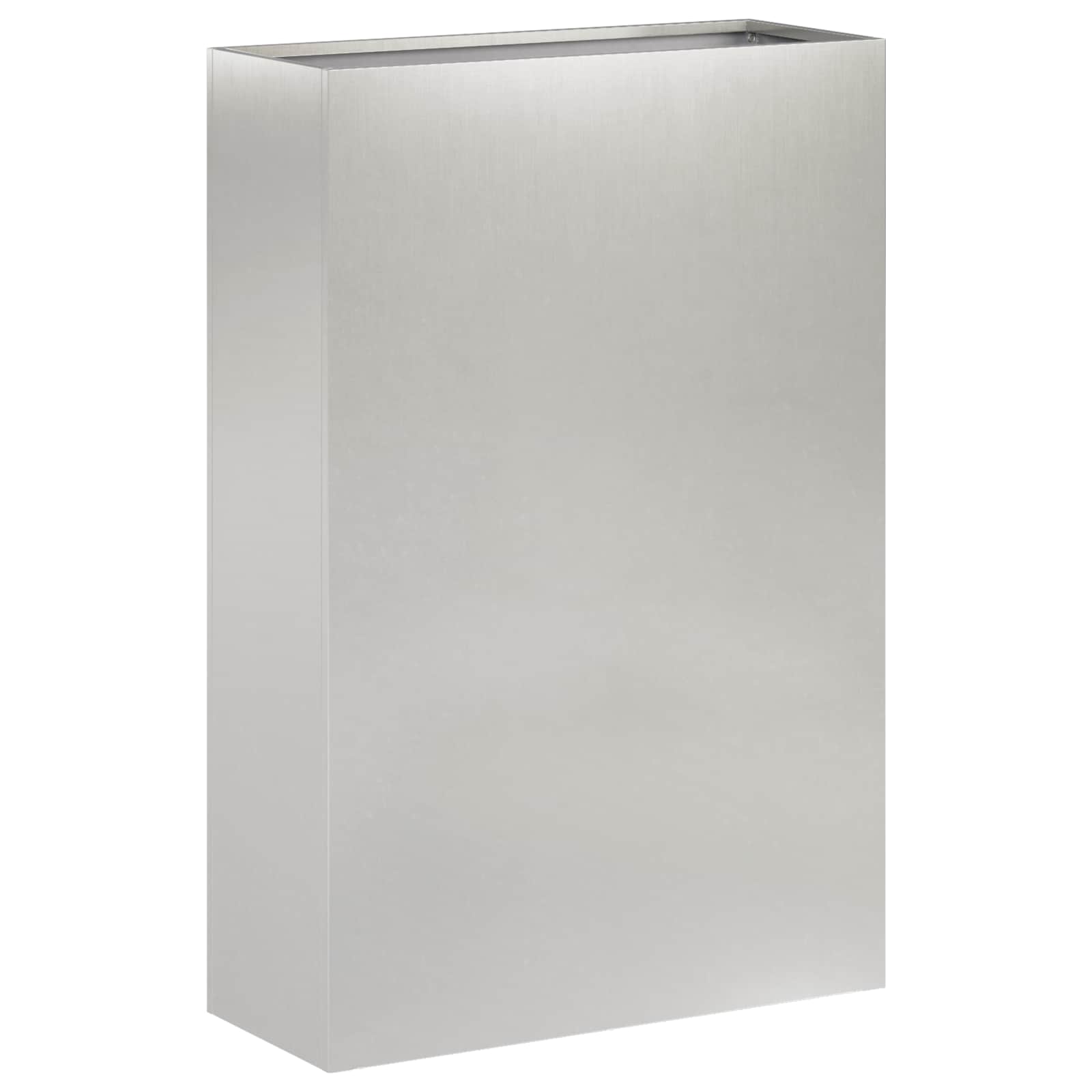 Vaso da giardino 2 pz Argento 40 x 20 x 75 cm Acciaio Inox | homemem39