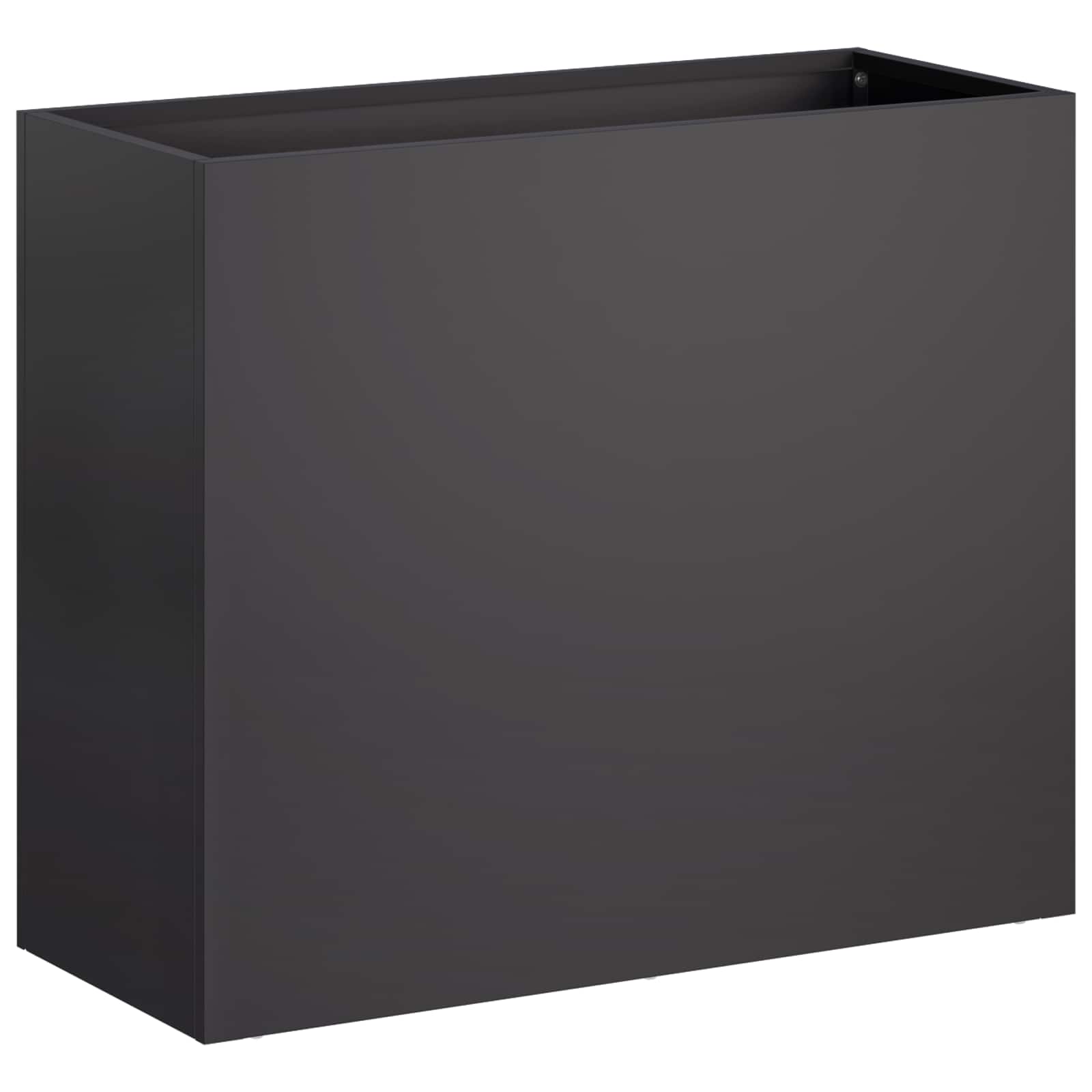 Vaso da giardino 2 pz Nero 50 x 20 x 40 cm | homemem39