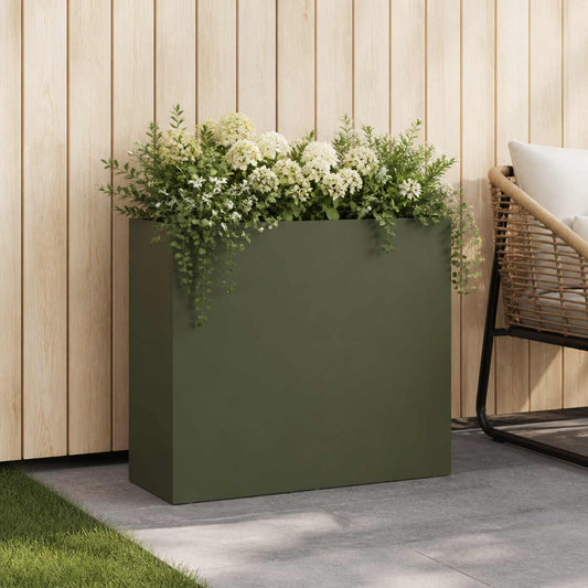 Vaso da giardino Verde Oliva 50 x 20 x 40 cm | homemem39