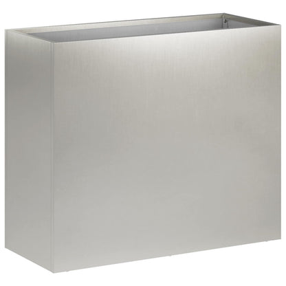 Vaso da giardino Argento 50 x 20 x 40 cm Acciaio Inox | homemem39