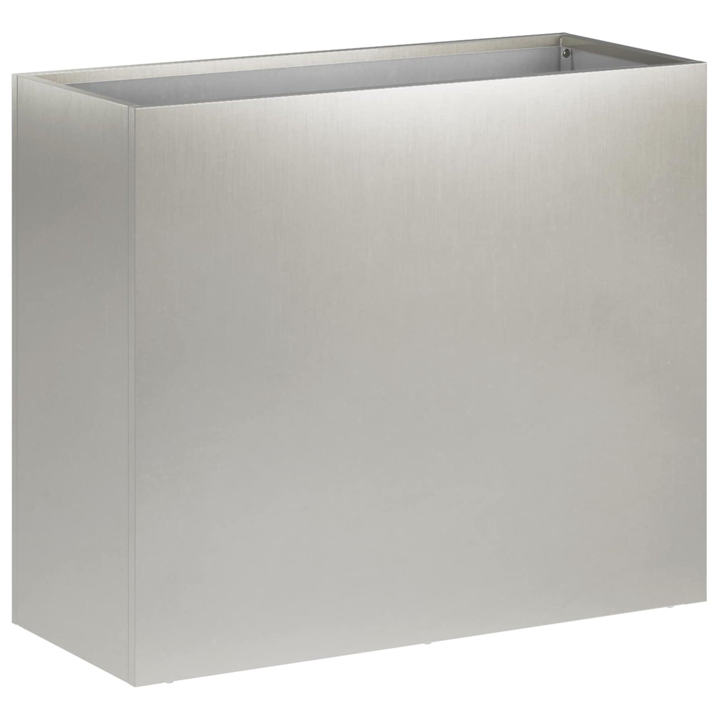Vaso da giardino 2 pz Argento 50 x 20 x 40 cm Acciaio Inox | homemem39