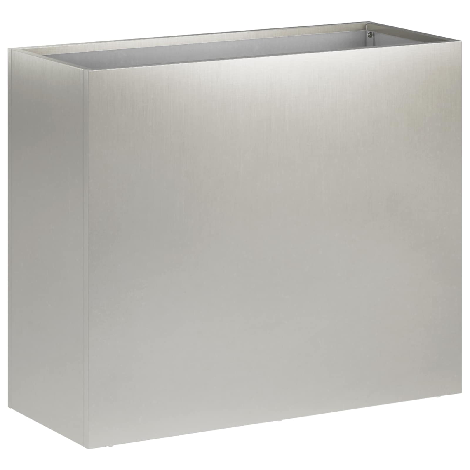 Vaso da giardino 2 pz Argento 50 x 20 x 40 cm Acciaio Inox | homemem39