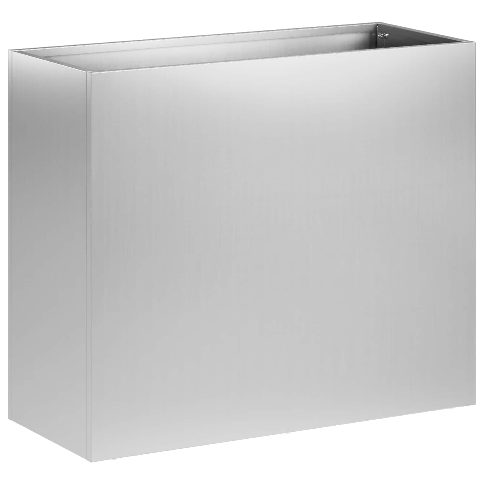 Vaso da giardino Argento 50 x 20 x 40 cm Acciaio zincato | homemem39