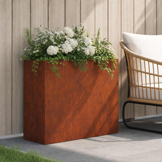 Vaso da giardino Ruggine 50 x 20 x 40 cm Acciaio Corten | homemem39