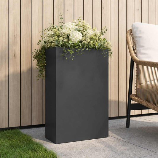 Vaso da giardino Antracite 50 x 20 x 75 cm | homemem39