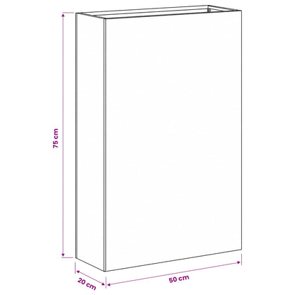 Vaso da giardino 2 pz Verde Oliva 50 x 20 x 75 cm | homemem39