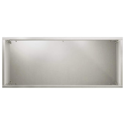Vaso da giardino 2 pz Argento 50 x 20 x 75 cm Acciaio Inox | homemem39