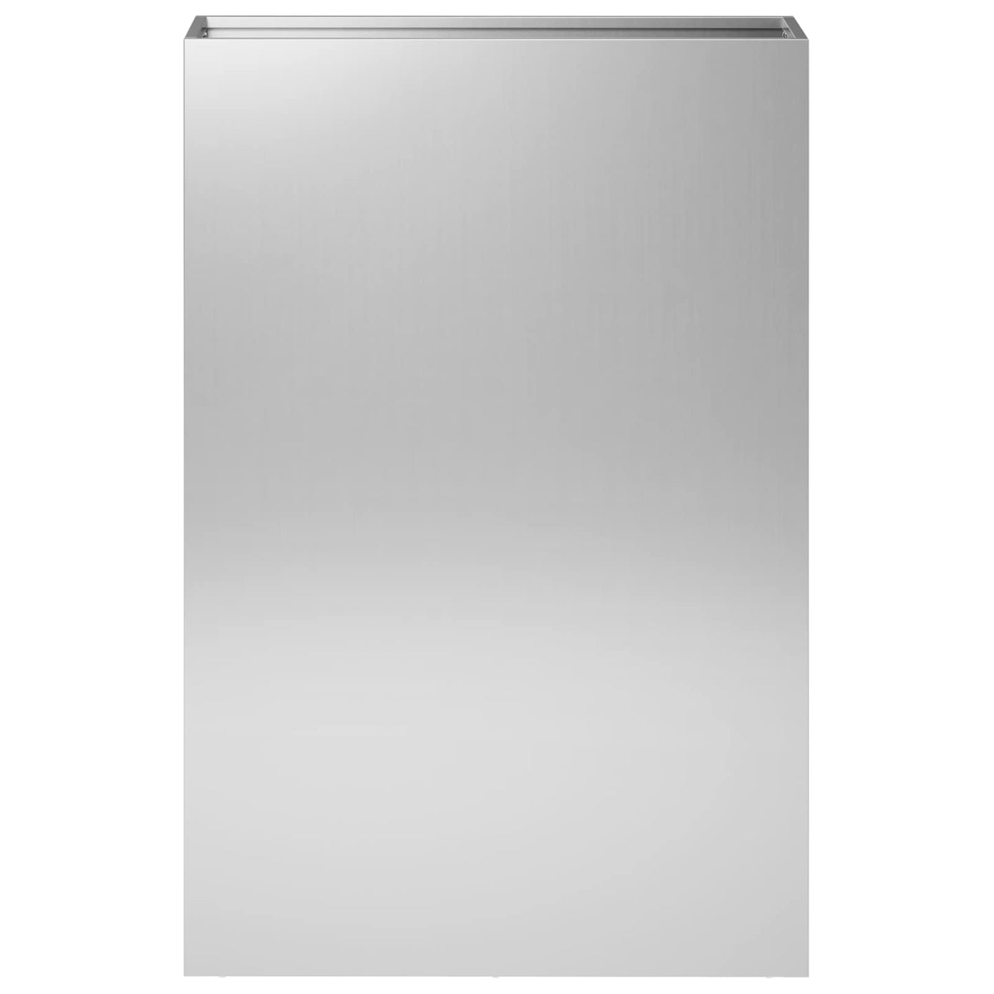 Vaso da giardino 2 pz Argento 50 x 20 x 75 cm Acciaio zincato | homemem39