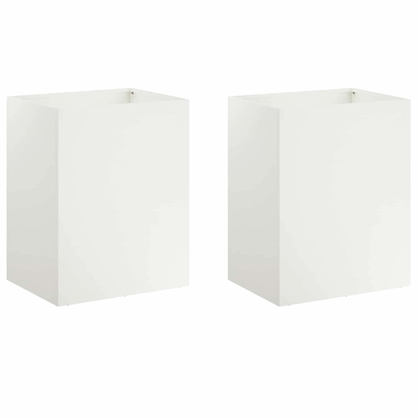 Vaso da giardino 2 pz Bianco 40 x 30 x 40 cm | homemem39