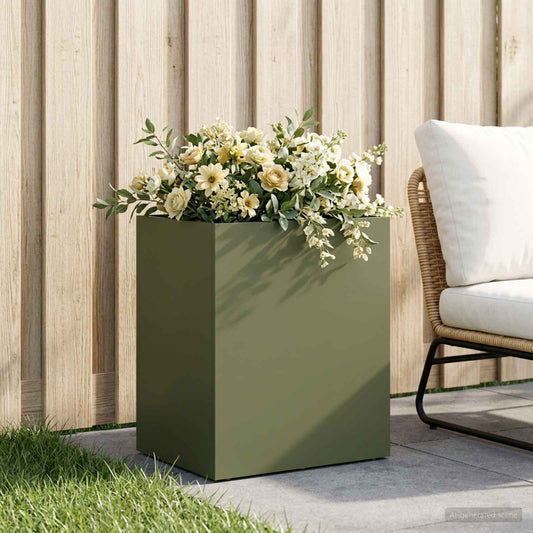 Vaso da giardino Verde Oliva 40 x 30 x 40 cm | homemem39