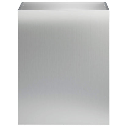 Vaso da giardino 2 pz Argento 40 x 30 x 40 cm Acciaio zincato