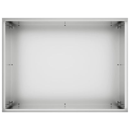 Vaso da giardino 2 pz Argento 40 x 30 x 40 cm Acciaio zincato