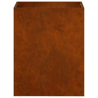 Vaso da giardino 2 pz Ruggine 40 x 30 x 40 cm Acciaio Corten