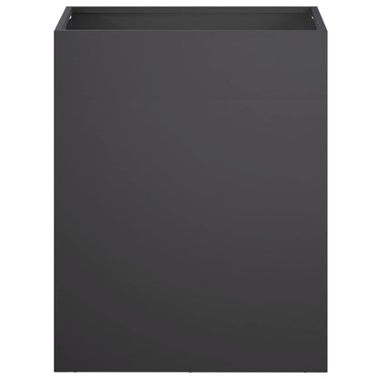 Vaso da giardino Nero 40 x 30 x 50 cm Acciaio laminato a freddo | homemem39