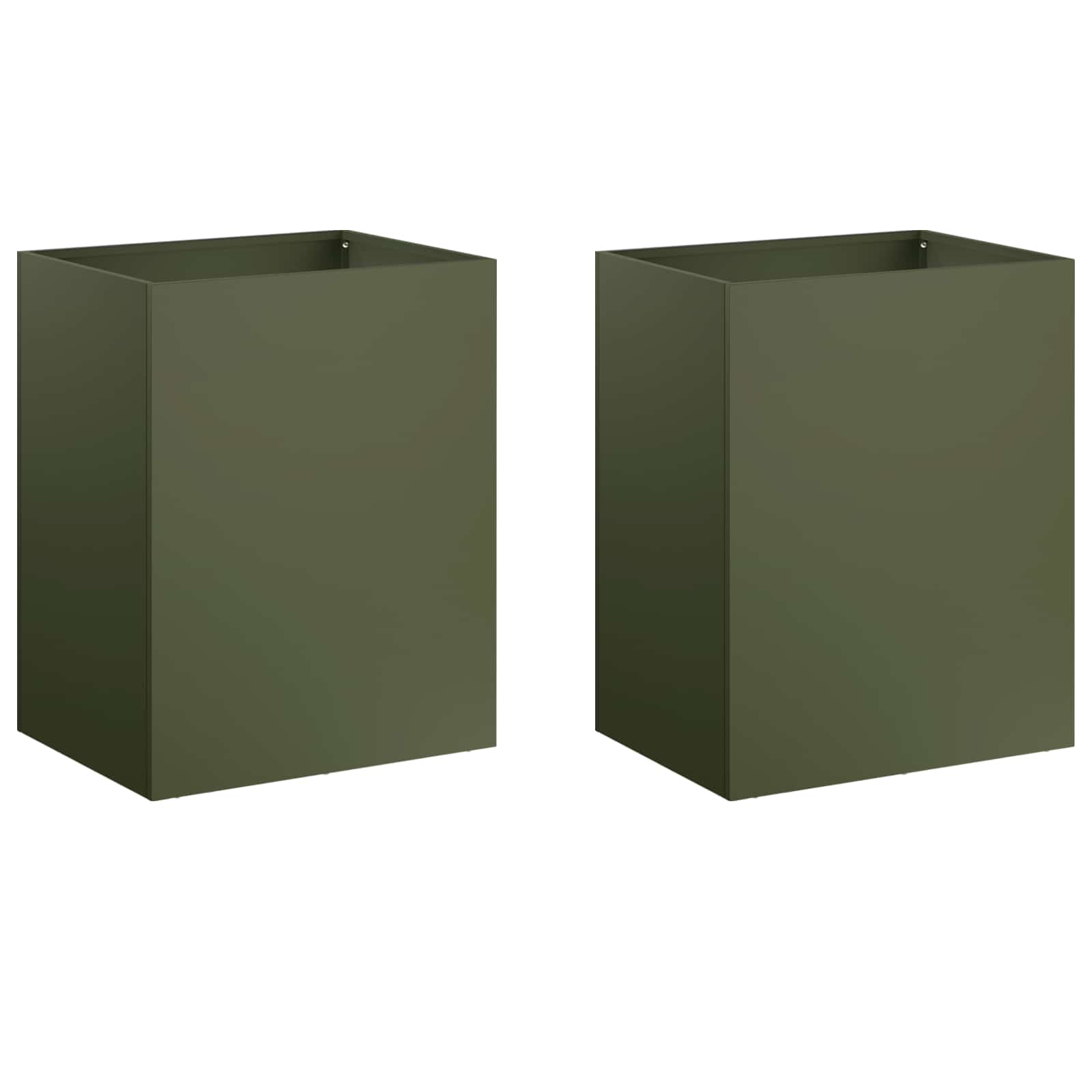 Vaso da giardino 2 pz Verde Oliva 40 x 30 x 50 cm | homemem39