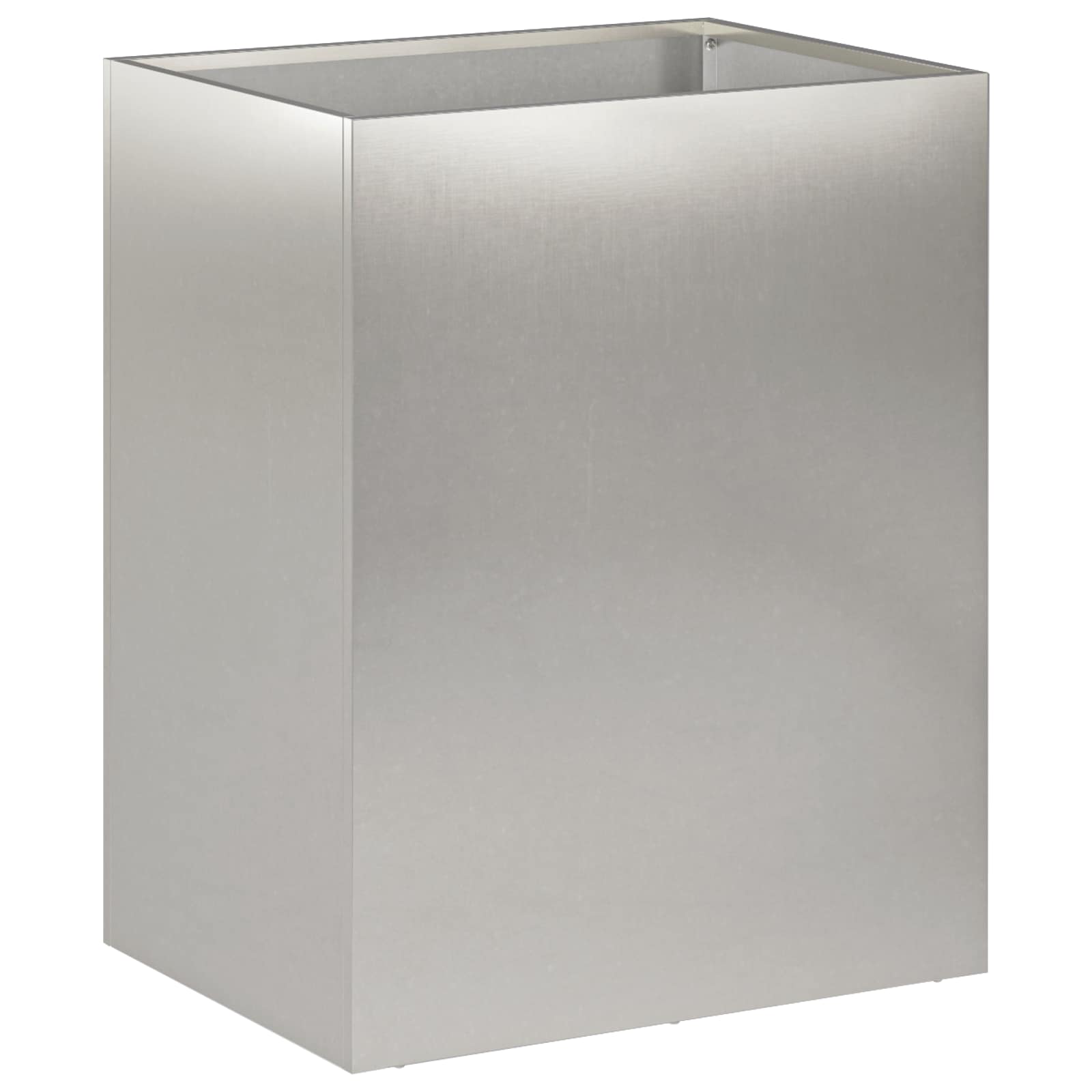 Vaso da giardino 2 pz Argento 40 x 30 x 50 cm Acciaio Inox | homemem39