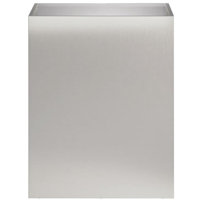 Vaso da giardino 2 pz Argento 40 x 30 x 50 cm Acciaio Inox | homemem39