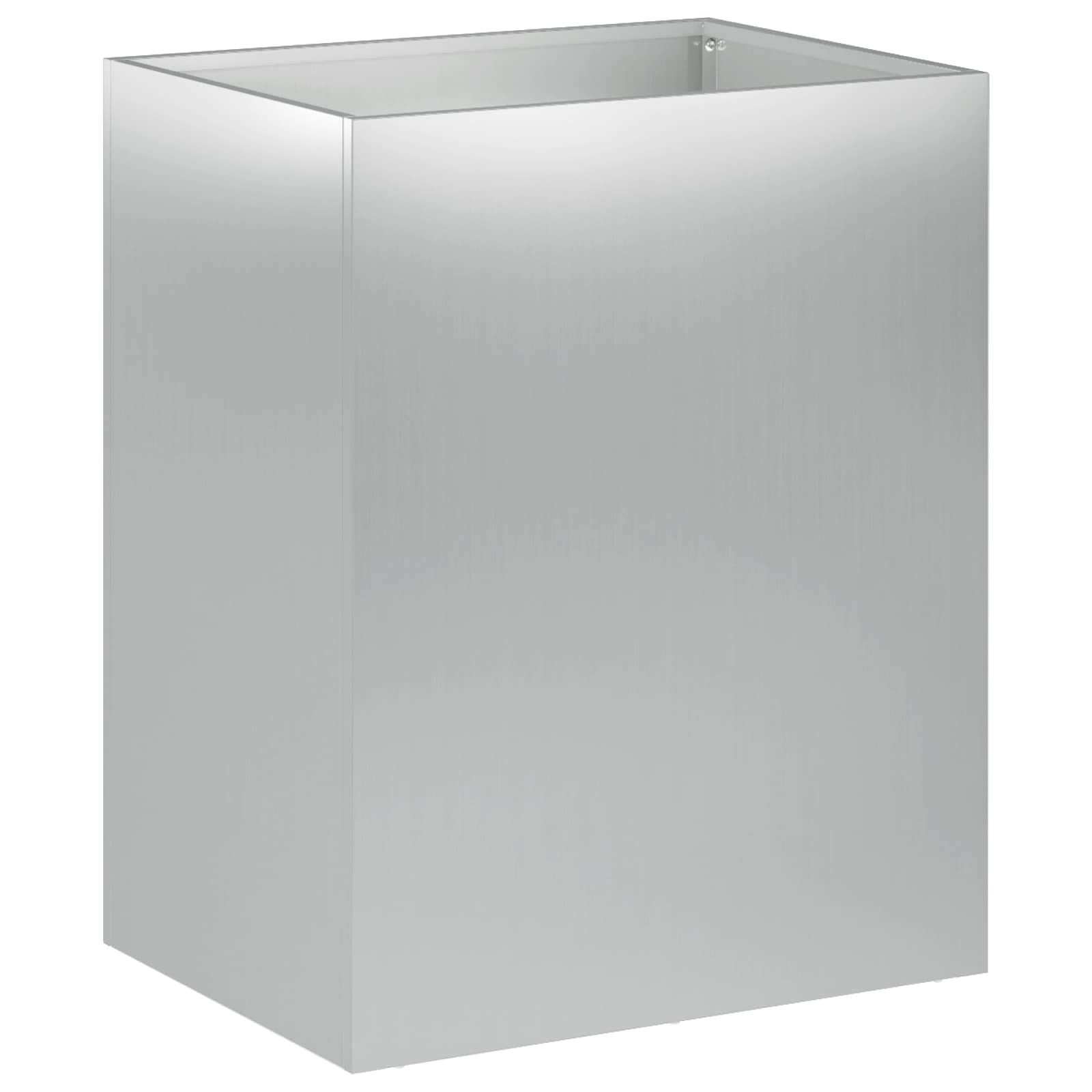 Vaso da giardino 2 pz Argento 40 x 30 x 50 cm Acciaio zincato | homemem39