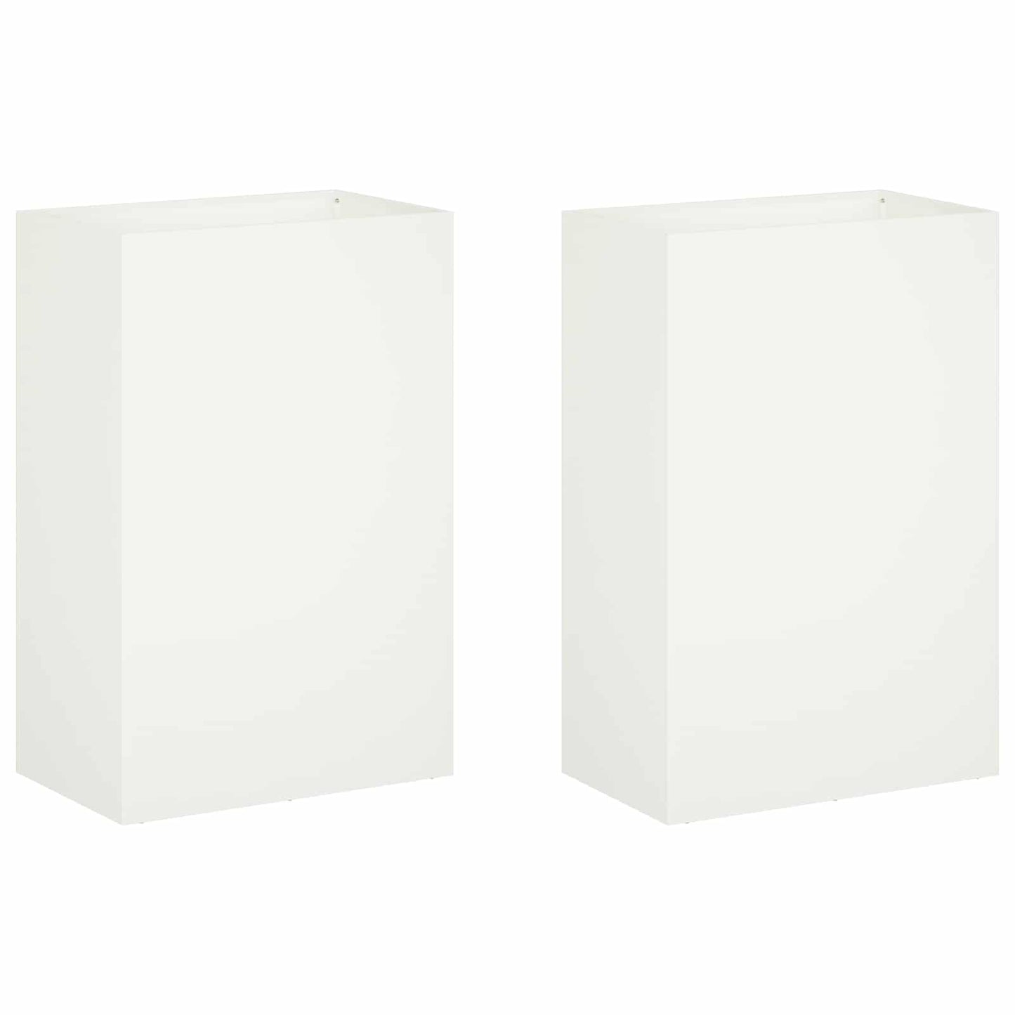 Vaso da giardino 2 pz Bianco 40 x 30 x 75 cm | homemem39