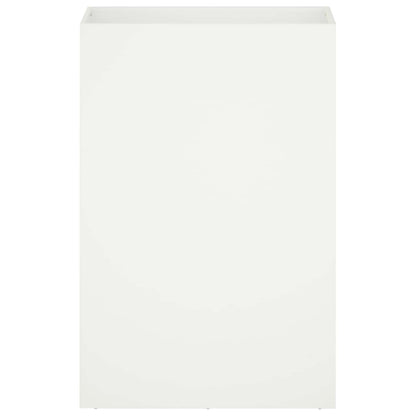 Vaso da giardino 2 pz Bianco 40 x 30 x 75 cm | homemem39