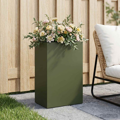 Vaso da giardino Verde Oliva 40 x 30 x 75 cm | homemem39