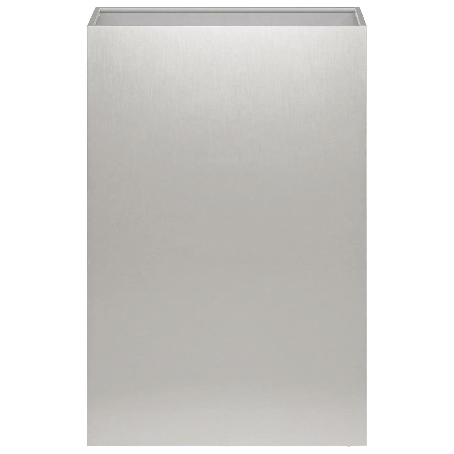 Vaso da giardino 2 pz Argento 40 x 30 x 75 cm Acciaio Inox | homemem39