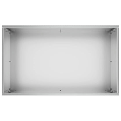 Vaso da giardino Argento 40 x 30 x 75 cm Acciaio zincato