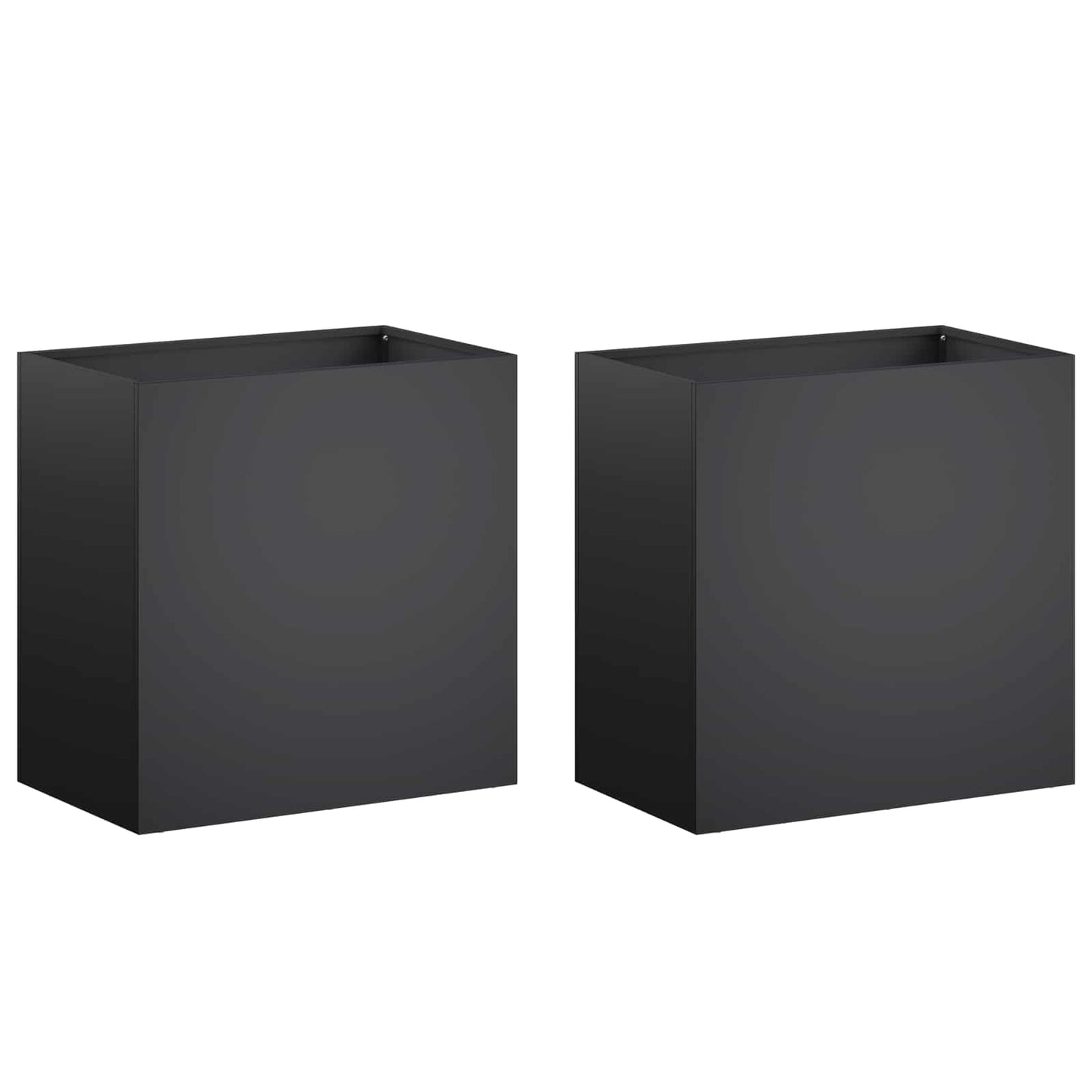 Vaso da giardino 2 pz Nero 50 x 30 x 40 cm | homemem39