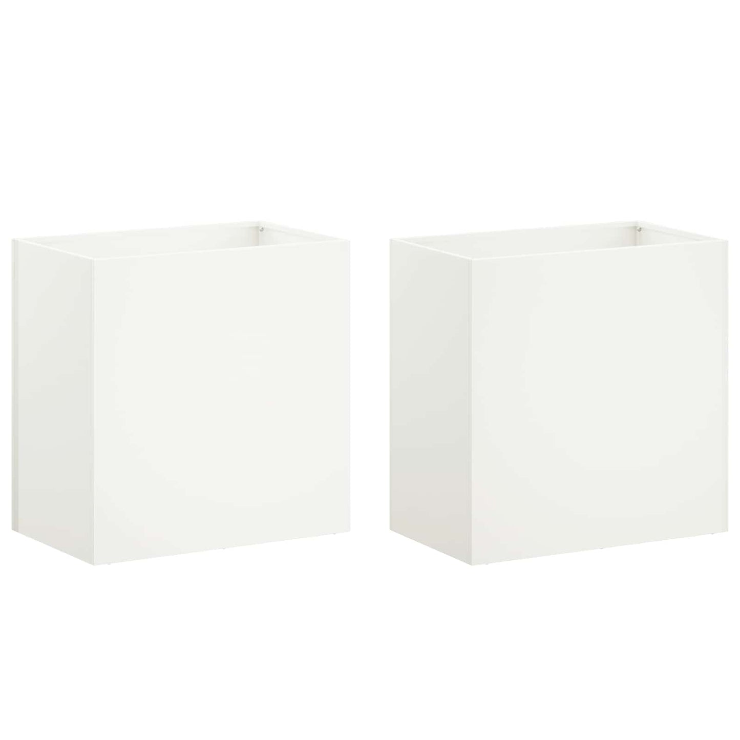 Vaso da giardino 2 pz Bianco 50 x 30 x 40 cm