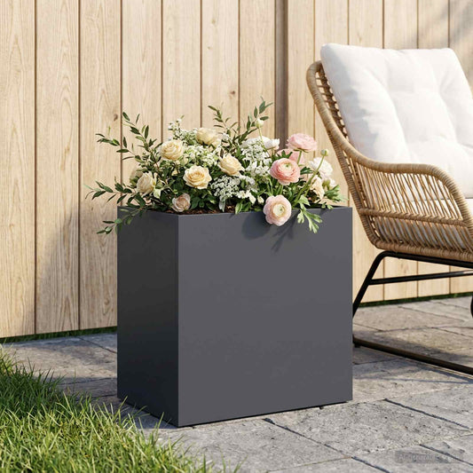 Vaso da giardino Antracite 50 x 30 x 40 cm - homemem39