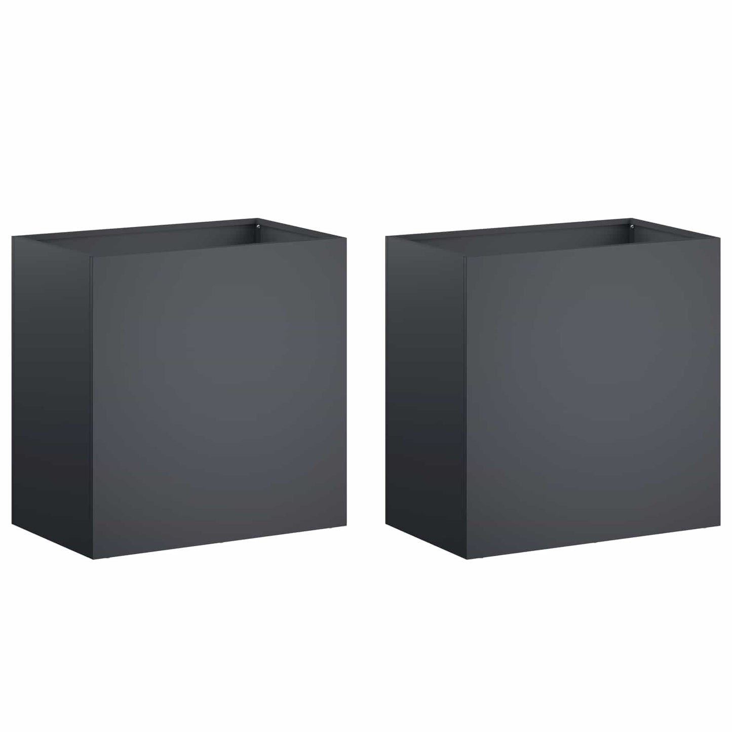 Vaso da giardino 2 pz Antracite 50 x 30 x 40 cm | homemem39