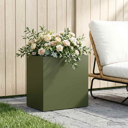 Vaso da giardino Verde Oliva 50 x 30 x 40 cm | homemem39