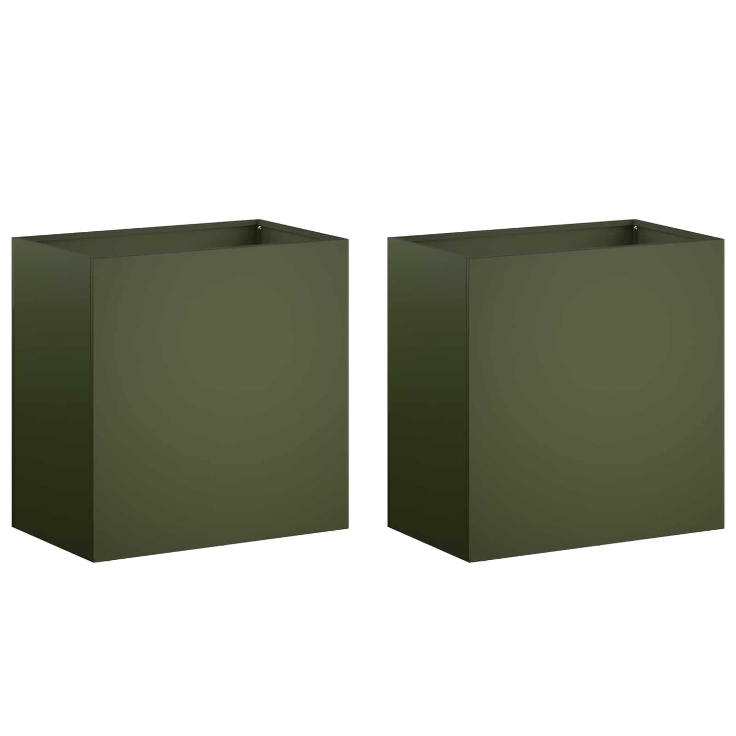 Vaso da giardino 2 pz Verde Oliva 50 x 30 x 40 cm | homemem39