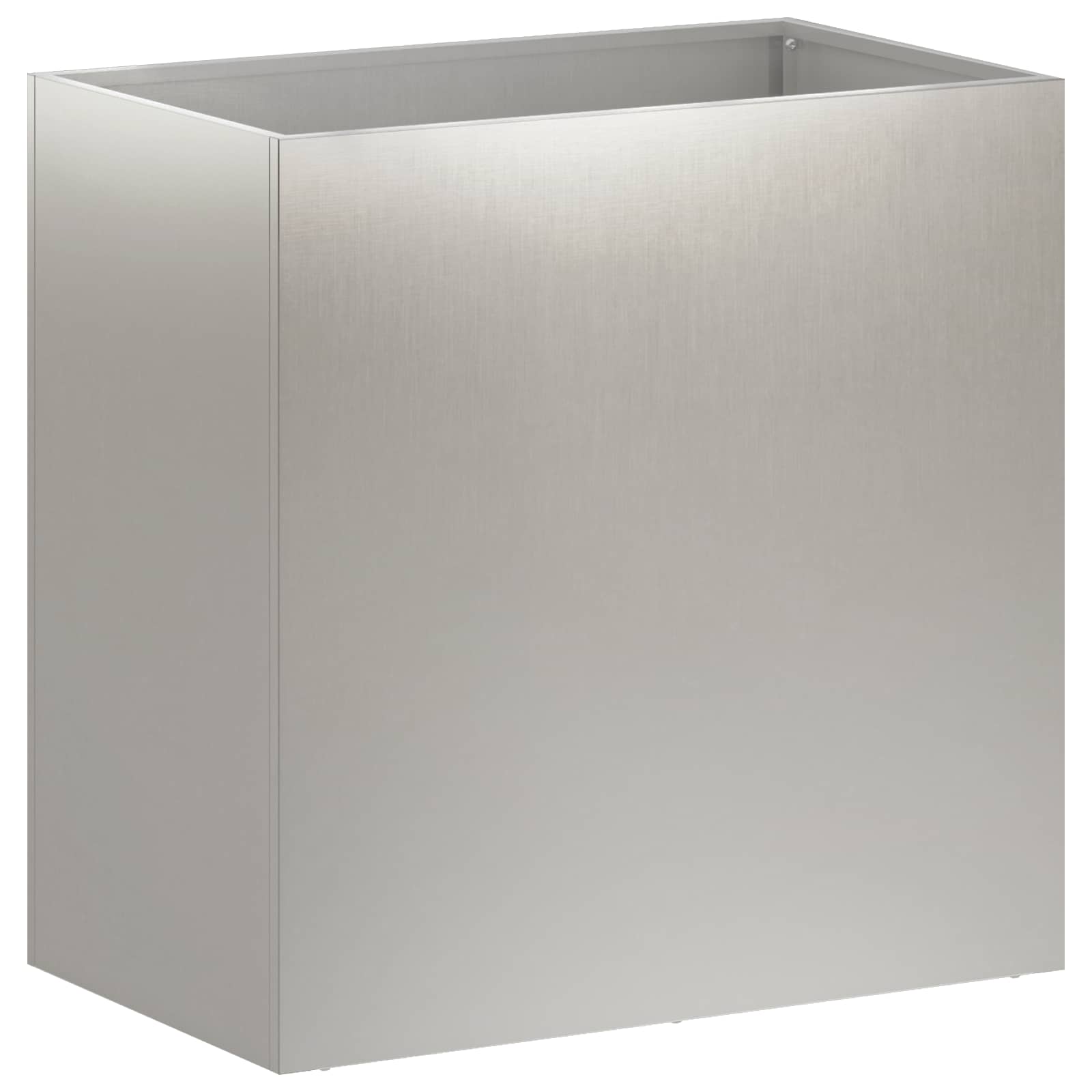 Vaso da giardino 2 pz Argento 50 x 30 x 40 cm Acciaio Inox | homemem39