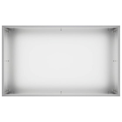 Vaso da giardino 2 pz Argento 50 x 30 x 40 cm Acciaio zincato | homemem39