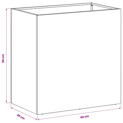 Vaso da giardino 2 pz Antracite 50 x 30 x 50 cm