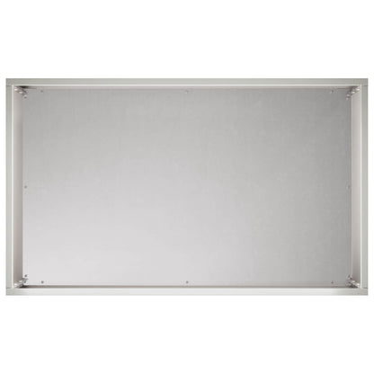 Vaso da giardino Argento 50 x 30 x 50 cm Acciaio Inox | homemem39