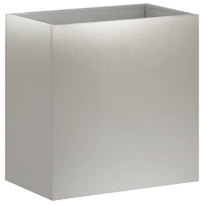 Vaso da giardino 2 pz Argento 50 x 30 x 50 cm Acciaio Inox