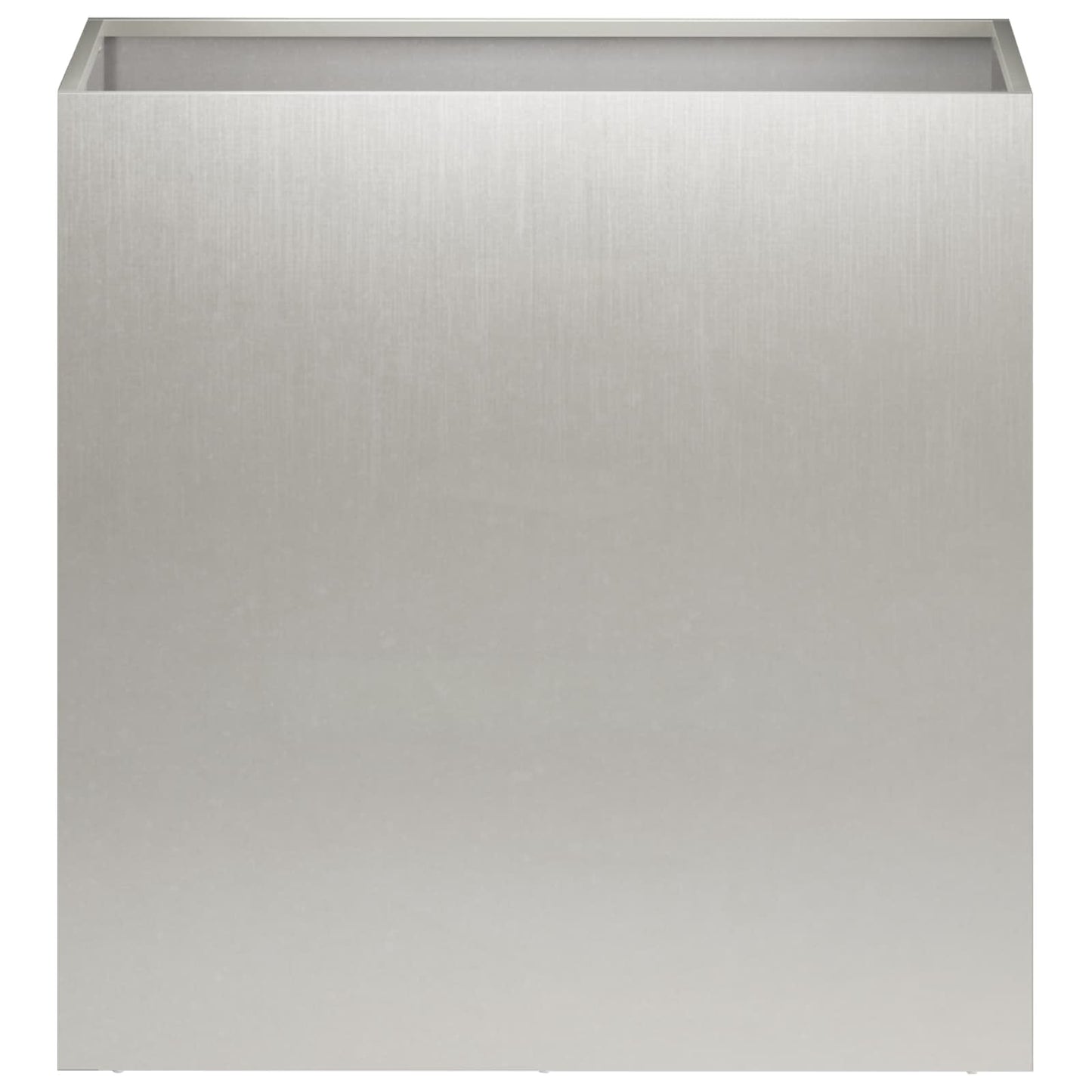 Vaso da giardino 2 pz Argento 50 x 30 x 50 cm Acciaio Inox