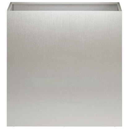 Vaso da giardino 2 pz Argento 50 x 30 x 50 cm Acciaio Inox