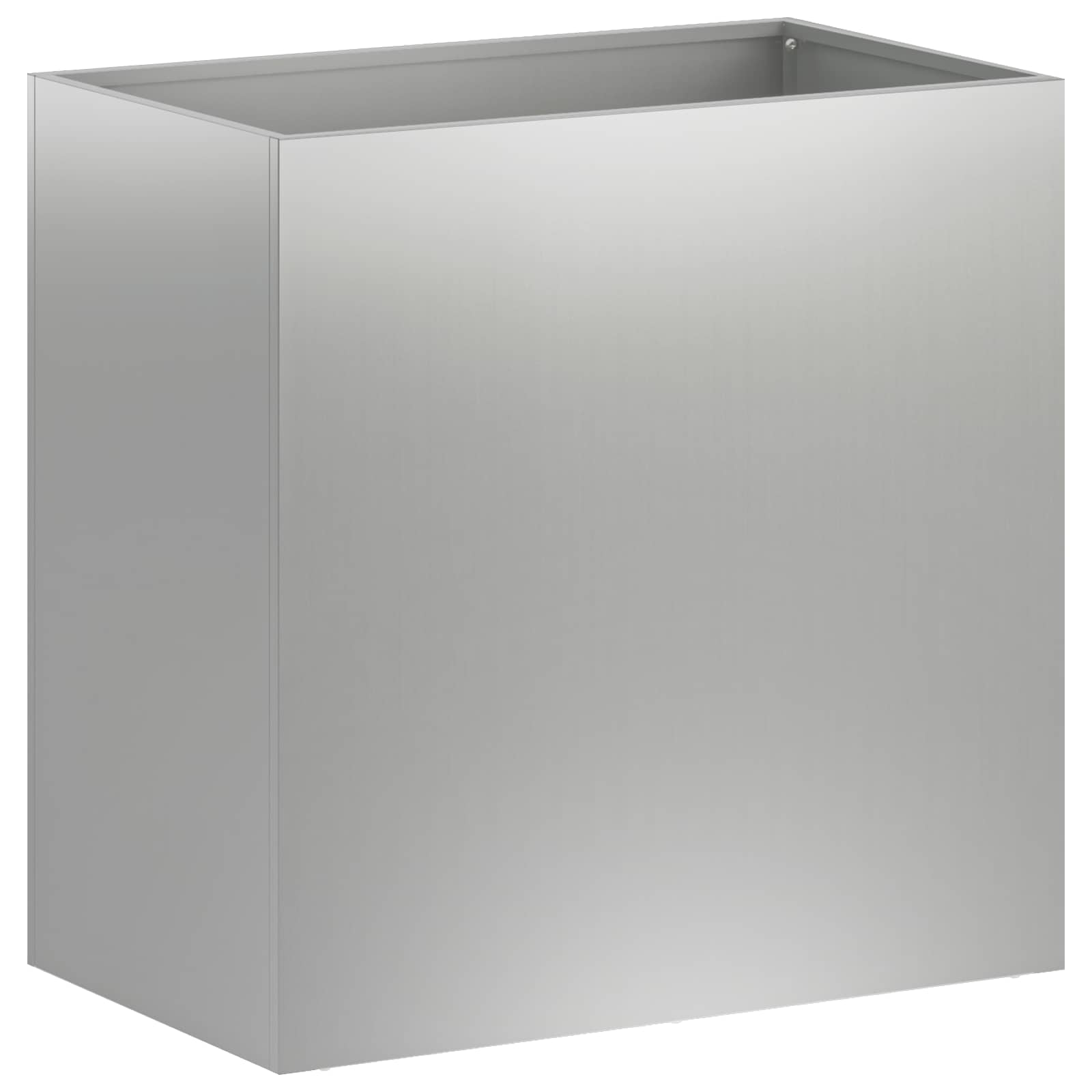 Vaso da giardino 2 pz Argento 50 x 30 x 50 cm Acciaio zincato | homemem39