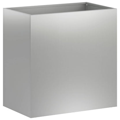 Vaso da giardino 2 pz Argento 50 x 30 x 50 cm Acciaio zincato | homemem39