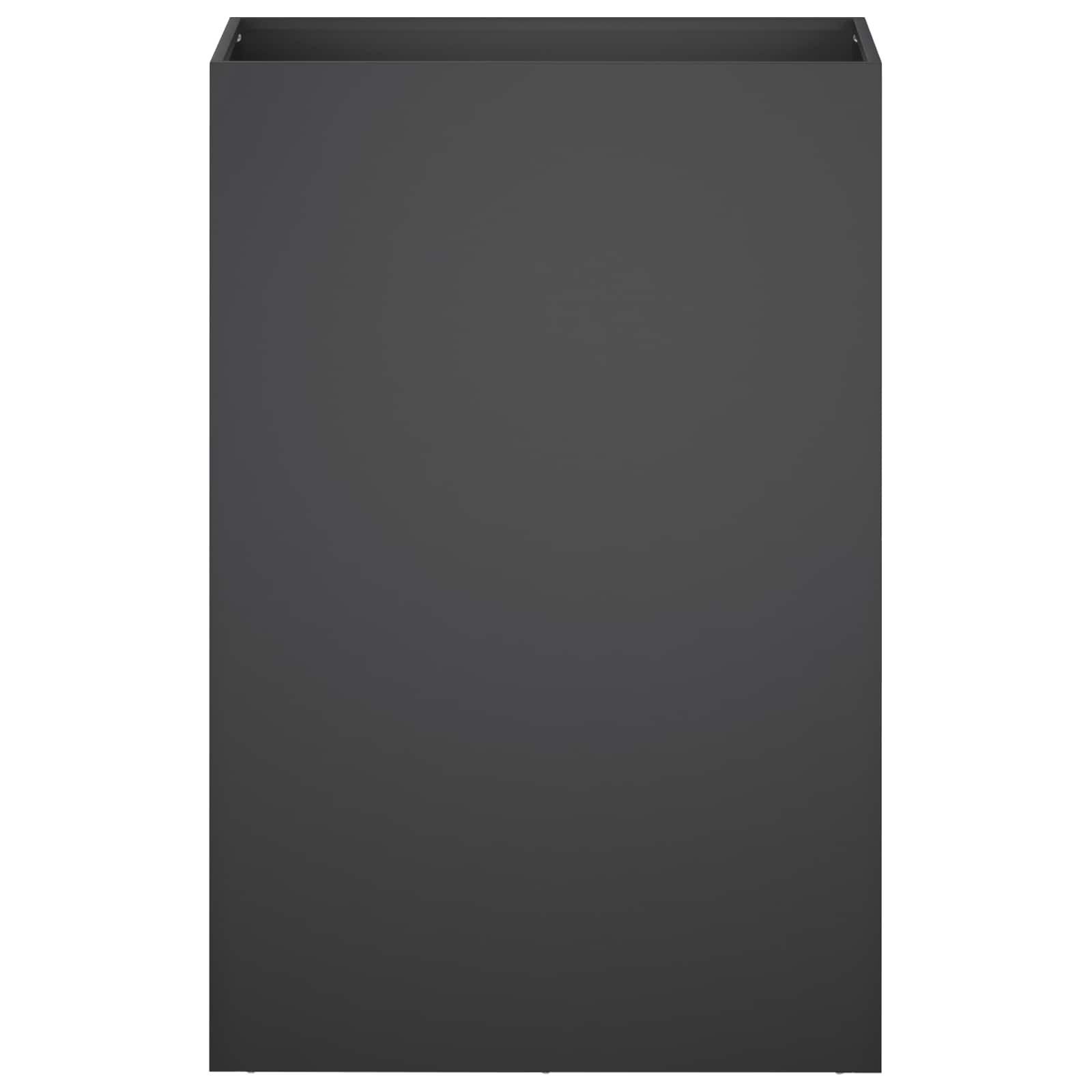 Vaso da giardino Nero 50 x 30 x 75 cm Acciaio laminato a freddo | homemem39