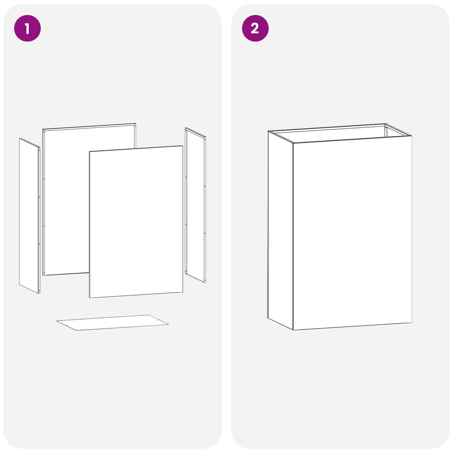 Vaso da giardino Antracite 50 x 30 x 75 cm | homemem39
